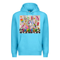 Ocean Blue popsicle's and unicorn Premium Hoodie - AdoDesignShop