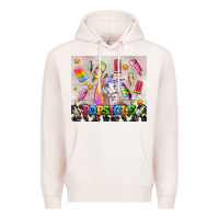 Pale Pink popsicle's and unicorn Premium Hoodie - AdoDesignShop