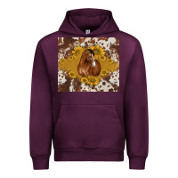 Mauve Wine horse Urban Hoodie - BarkalooDesign