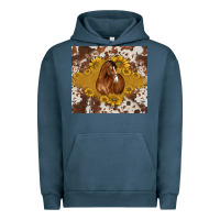 Pigment Midnight Navy horse Urban Hoodie - BarkalooDesign