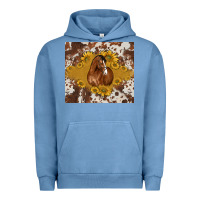 Pigment Pebble Blue horse Urban Hoodie - BarkalooDesign