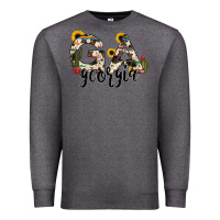 Charcoal Heather georgia state cowhide serape cactus Premium Sweatshirt - RanaPortraitStore