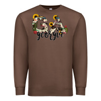 Chestnut georgia state cowhide serape cactus Premium Sweatshirt - RanaPortraitStore