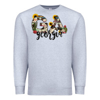 Heather Grey georgia state cowhide serape cactus Premium Sweatshirt - RanaPortraitStore