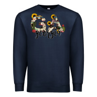 Navy georgia state cowhide serape cactus Premium Sweatshirt - RanaPortraitStore