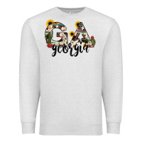 Oatmeal Heather georgia state cowhide serape cactus Premium Sweatshirt - RanaPortraitStore