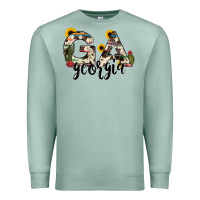 Seafoam georgia state cowhide serape cactus Premium Sweatshirt - RanaPortraitStore