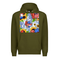 Army Green patriotic popsicle Premium Hoodie - BundleAndBundleShop