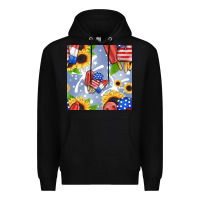 Black patriotic popsicle Premium Hoodie - BundleAndBundleShop