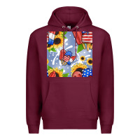 Burgundy patriotic popsicle Premium Hoodie - BundleAndBundleShop