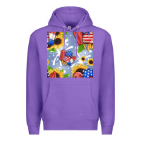 Purple patriotic popsicle Premium Hoodie - BundleAndBundleShop