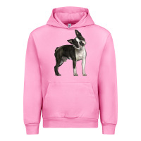 Fuchsia Pink Boston Terrier Urban Hoodie - LillyAllenDesigns