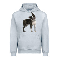 Heather Grey Boston Terrier Urban Hoodie - LillyAllenDesigns