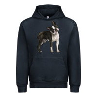 Navy Boston Terrier Urban Hoodie - LillyAllenDesigns
