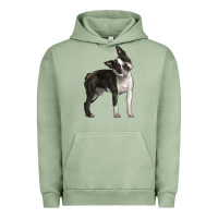 Pigment Oil Green Boston Terrier Urban Hoodie - LillyAllenDesigns