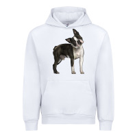 White Boston Terrier Urban Hoodie - LillyAllenDesigns
