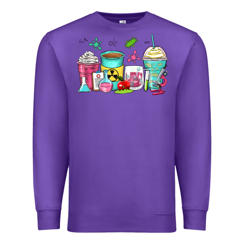 Science Teacher Coffee Cups Premium Sweatshirt by Zillion Design Studio | Teevron