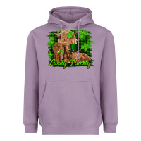 Lavender st patrick's day lucky cow family Heavyweight Hoodie - RanaPortraitStore