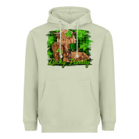 Matcha st patrick's day lucky cow family Heavyweight Hoodie - RanaPortraitStore