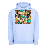 Pigment Grape Ice cowhide leopard bull skull gemstone Urban Hoodie - NancyCooperArtShop