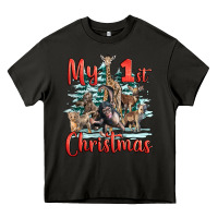 Asphalt my first christmas baby safari animals Heavy Core Tee - LillyAllenDesigns