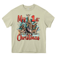 Mossy my first christmas baby safari animals Heavy Core Tee - LillyAllenDesigns
