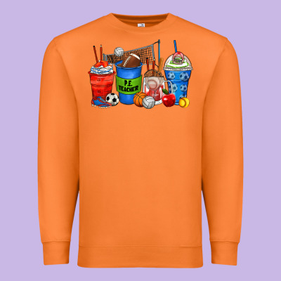P.e. Teacher Coffee Cups Premium Sweatshirt Designed By Zillion Design Studio