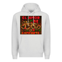 Dove Grey el amor se comparte with churros Premium Hoodie - AdoDesignShop
