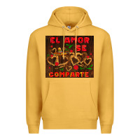 Mustard el amor se comparte with churros Premium Hoodie - AdoDesignShop