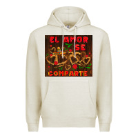 Oatmeal Heather el amor se comparte with churros Premium Hoodie - AdoDesignShop