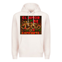 Pale Pink el amor se comparte with churros Premium Hoodie - AdoDesignShop