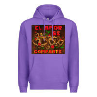Purple el amor se comparte with churros Premium Hoodie - AdoDesignShop