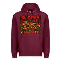 Burgundy el amor se comparte with churros Premium Hoodie - AdoDesignShop