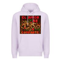Lilac el amor se comparte with churros Premium Hoodie - AdoDesignShop