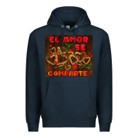 Navy el amor se comparte with churros Premium Hoodie - AdoDesignShop