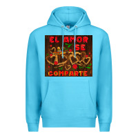 Ocean Blue el amor se comparte with churros Premium Hoodie - AdoDesignShop