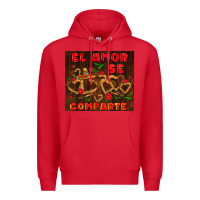 Red el amor se comparte with churros Premium Hoodie - AdoDesignShop