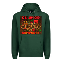 Sports Green el amor se comparte with churros Premium Hoodie - AdoDesignShop
