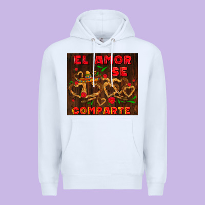 El Amor Se Comparte With Churros Premium Hoodie Designed By Adodesignshop