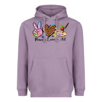 Lavender peace love art Heavyweight Hoodie - texasbilliewilder