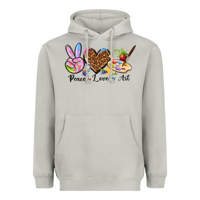 Peace Love Art Heavyweight Hoodie by texasbilliewilder | Teevron