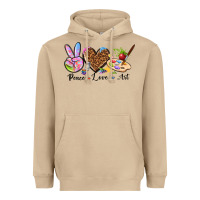 Mushroom peace love art Heavyweight Hoodie - texasbilliewilder