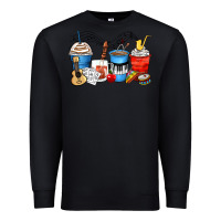 Black music teacher coffee cups Premium Sweatshirt - Zillion Design Studio