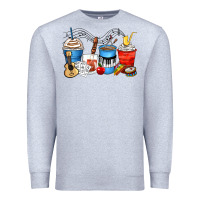 Heather Grey music teacher coffee cups Premium Sweatshirt - Zillion Design Studio