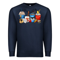 Navy music teacher coffee cups Premium Sweatshirt - Zillion Design Studio