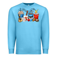 Ocean Blue music teacher coffee cups Premium Sweatshirt - Zillion Design Studio