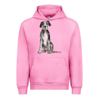 Fuchsia Pink Great Dane Dog Urban Hoodie - LillyAllenDesigns