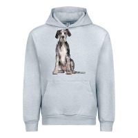Heather Grey Great Dane Dog Urban Hoodie - LillyAllenDesigns
