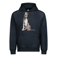 Navy Great Dane Dog Urban Hoodie - LillyAllenDesigns