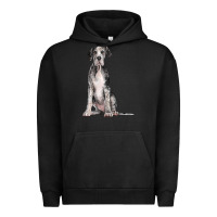Pigment Black Great Dane Dog Urban Hoodie - LillyAllenDesigns
